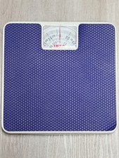 IKEA KILAN Vintage Mechanical Analog Blue Bathroom Scale 266 lbs. Retro