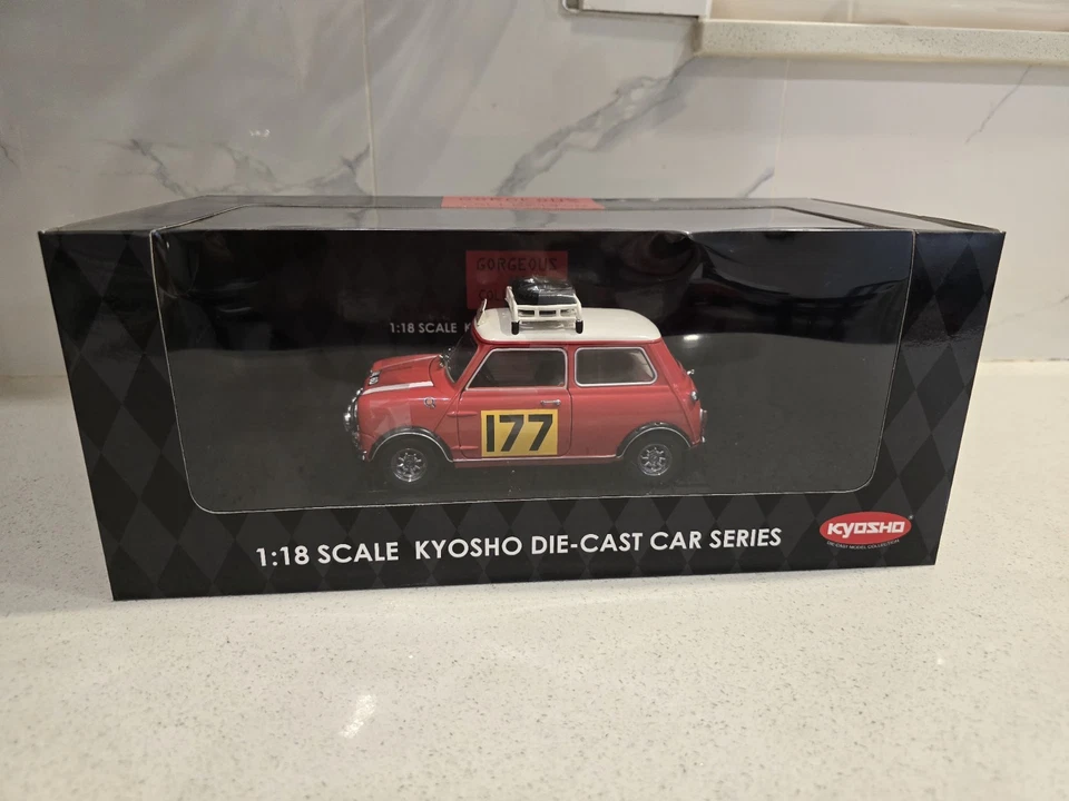 Kyosho 1:18 Scale Diecast Car Mini Cooper 1275S Rally N:177 #08102R - Image 2 of 4