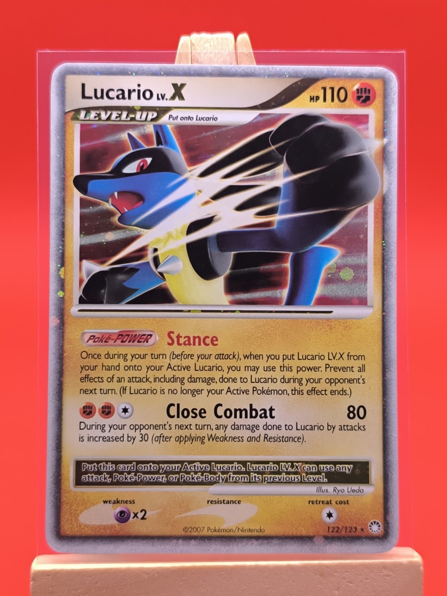 Lucario LV.X 122/123 Mysterious Treasures Ultra Holo Rare Pokemon
