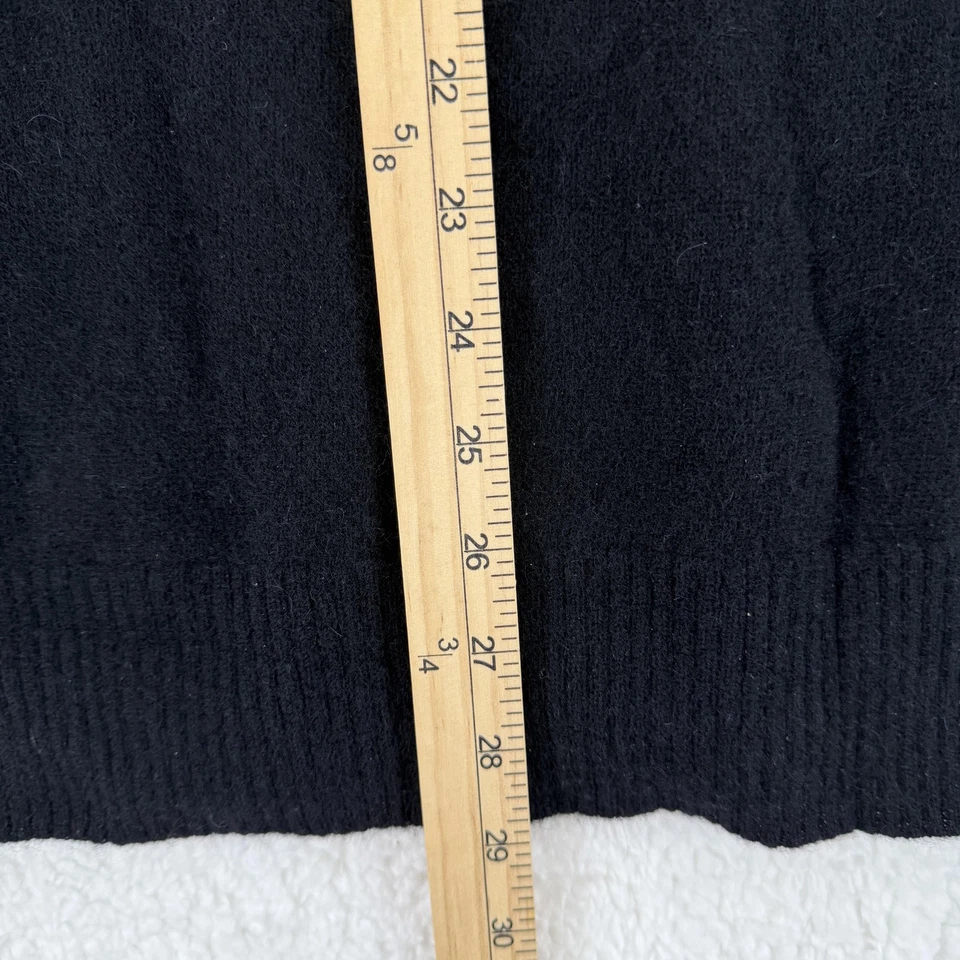 C by Bloomingdale's Cashmere Cardigan Sweater Womens Large Black Button Jacket - Image 4 of 4