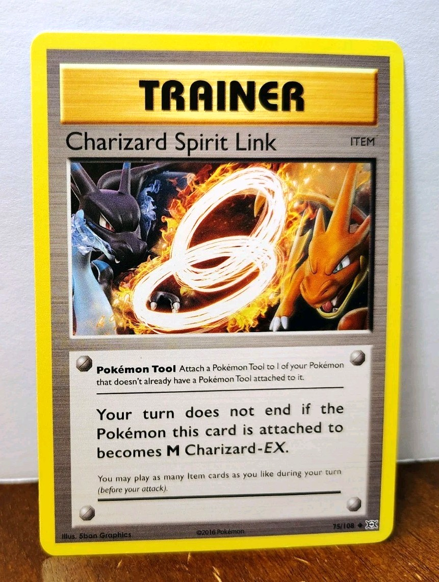 POKEMON CHARIZARD SPIRIT LINK 75/108 REGULAR UNCOMMON XY