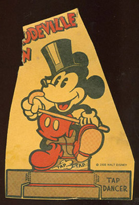 ON SALE~ OLD 1935 MICKEY MOUSE CUT OUT FIGURE from POST CEREAL BOX UNCUT  AD93