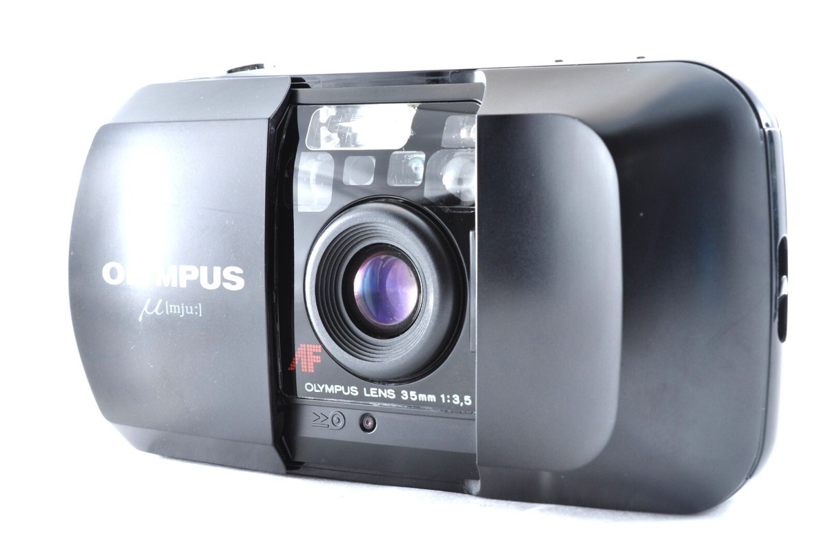 オリンパス　OLYMPUS μ[mju:] 35mm F3.5 OLYMPUS μ mju Digital Camera 35mm F/3.5 Lens Black Opt MINT