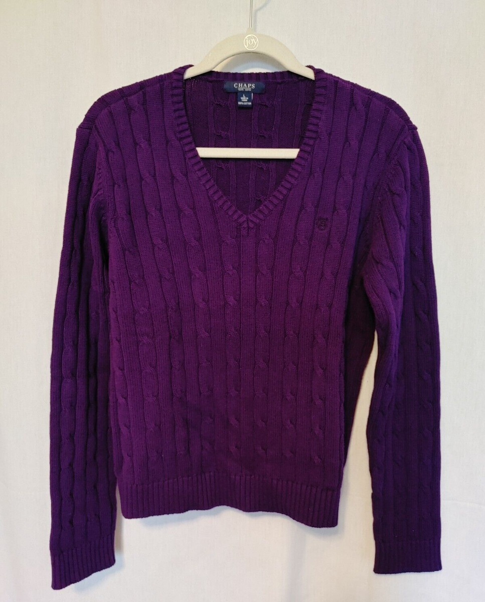 HOT Cable Knit Sweater Chaps Sweaters Womens Chaps Cotton