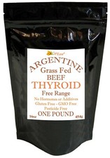 Argentine Beef Thyroid Powder - Grass Fed  Finished - Hormone Free - One Pound