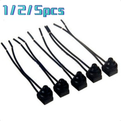5x 12V wasserdicht Taster Push Button On-Off Schalter Draht für Motorrad Auto ER
