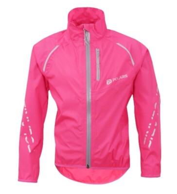 Polaris Strata wasserdichte Kinderjacke in Fluo Pink Größe Small Alter 5-6 Jahre App