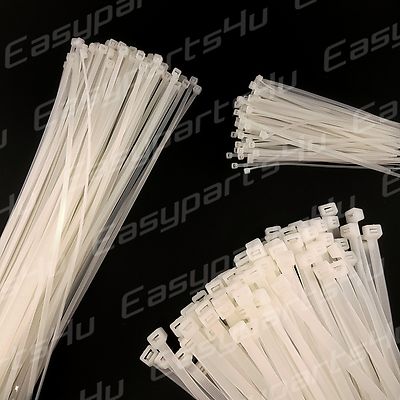 Nylon Kabelbinder naturweiß 10/50er Pack lang breit Zip Drahtband Wrap
