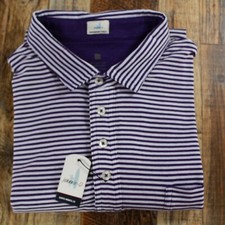 New Johnnie-O Hanging Out Mens golf Polo Shirt Size XL Striped Short Sleeve