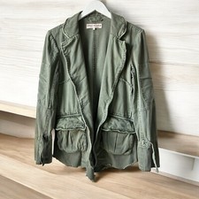 Free People Harlow Olive Military Blazer Size Small Grunge Chic Modern