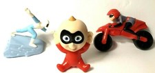MCDONALD'S HAPPY MEAL TOY LOT OF 3 INCREDIBLES 2 moveable Disney Pixar toys