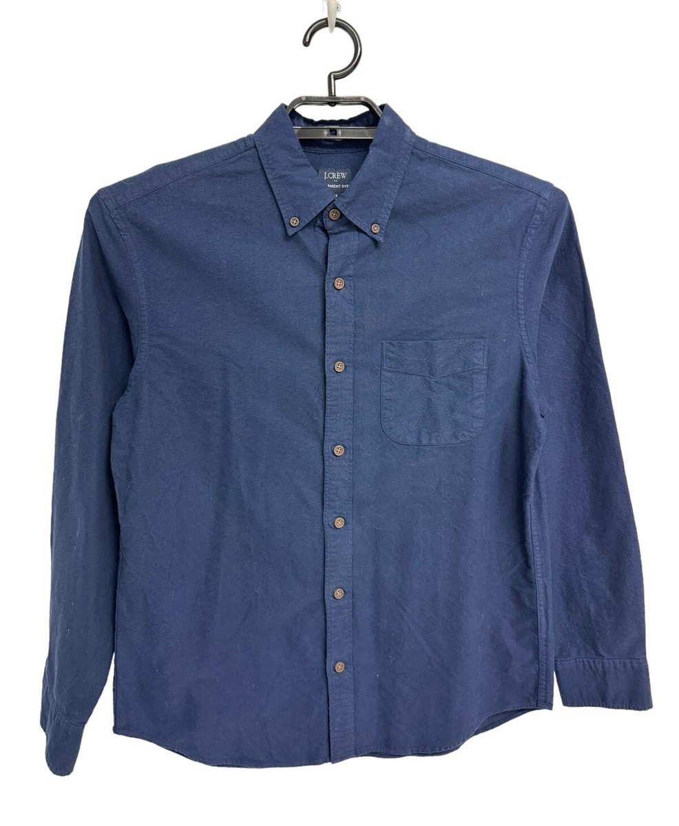 J. Crew Men's Long Sleeve Navy Blue Button Up Collared Dress Shirt Size M |  eBay