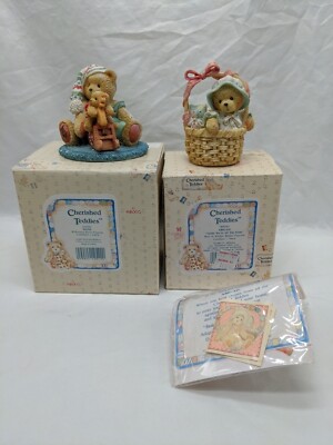 Lot Of (2) Cherished Teddies Hans And Abigail