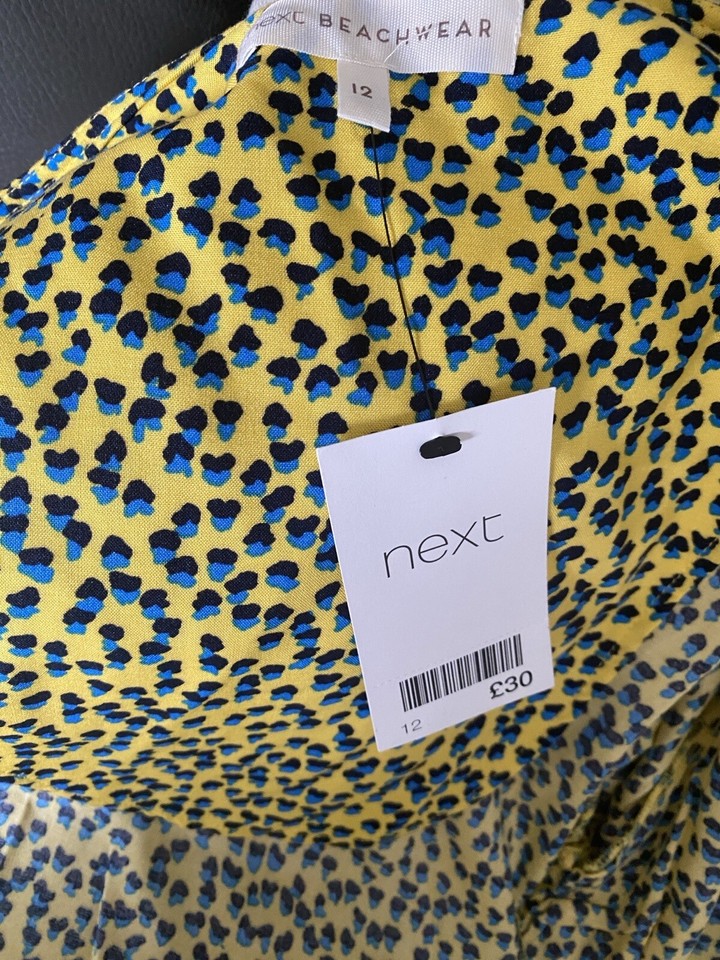 Next Beachwear Yellow Mix Dress Size 12 NWTS eBay