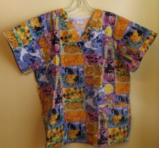 TAFFORD Ladies Halloween Scrub Top / NWOT
