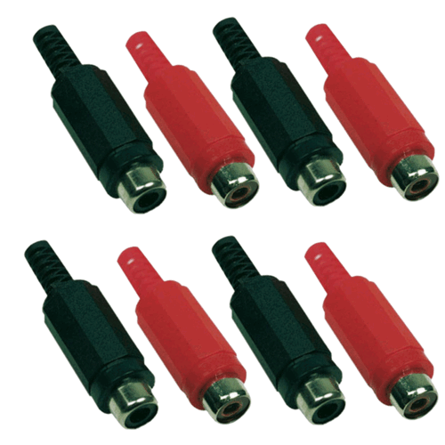 8 Fiches RCA Femelle livrées en 2 couleurs PANACHEES Connections à Souder - Photo 1/1