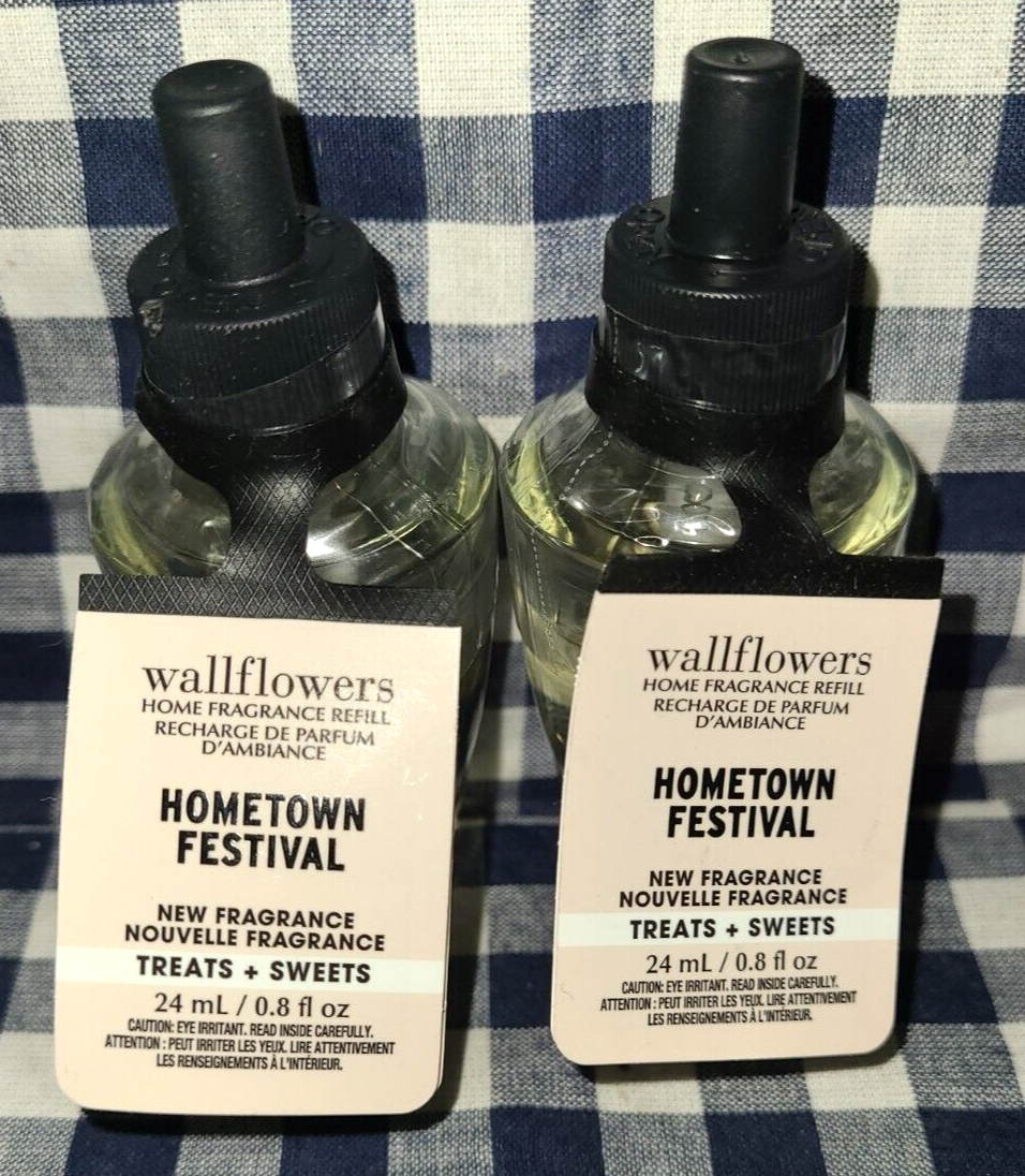 NEW 2Pack HOMETOWN FESTIVAL Wallflower Refill Bulbs SEALED Bath & Body