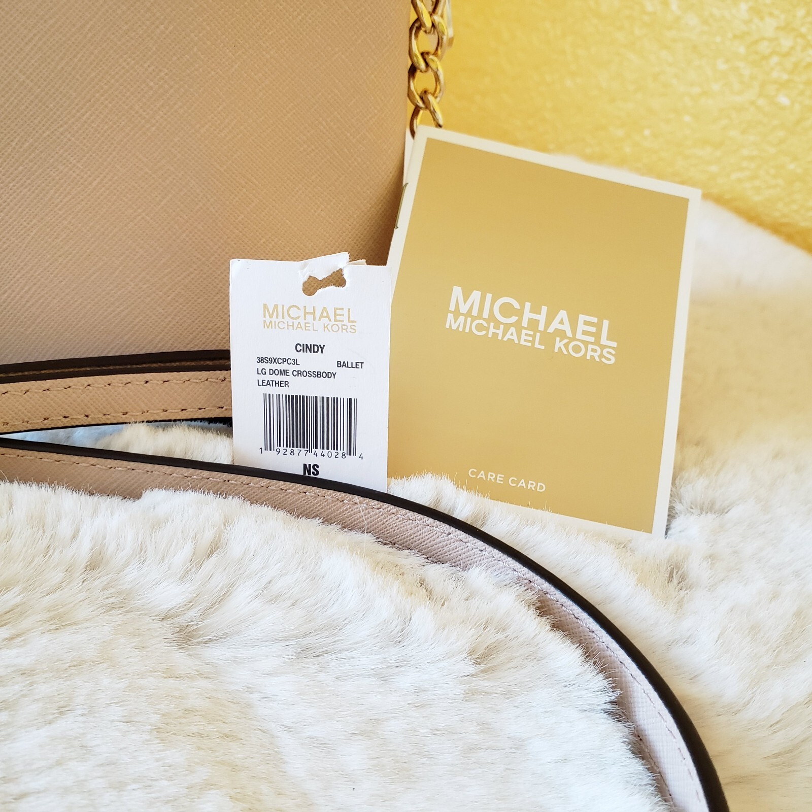 Michael Kors CINDY LG Dome Crossbody Ballet Pink Leather Purse 38S9YCPC3L NWT thumbnail 12