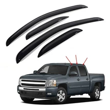 For 07-13 Chevy Silverado 1500 Extended Cab Window Visor Rain Deflector Guard 4P