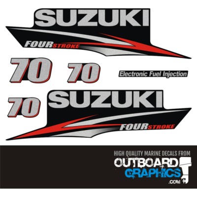 Suzuki 225hp Four Stroke Decal Kit - Outboard Engine Replacement Die-cut Stickers