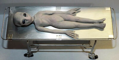 NORTHERN LITES MINIATURES Dollhouse miniature handcrafted ALIEN Gurney ET Grey Gray Laboratory 1/12th