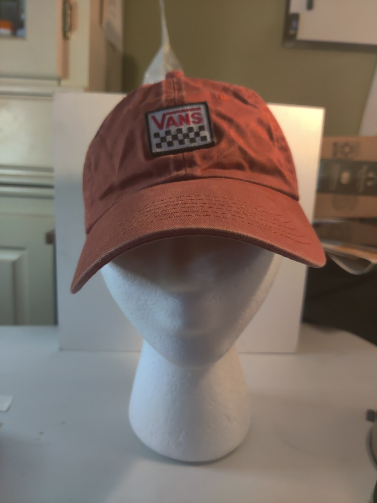 Adjustable Red Checkered Vans Hat - image 1