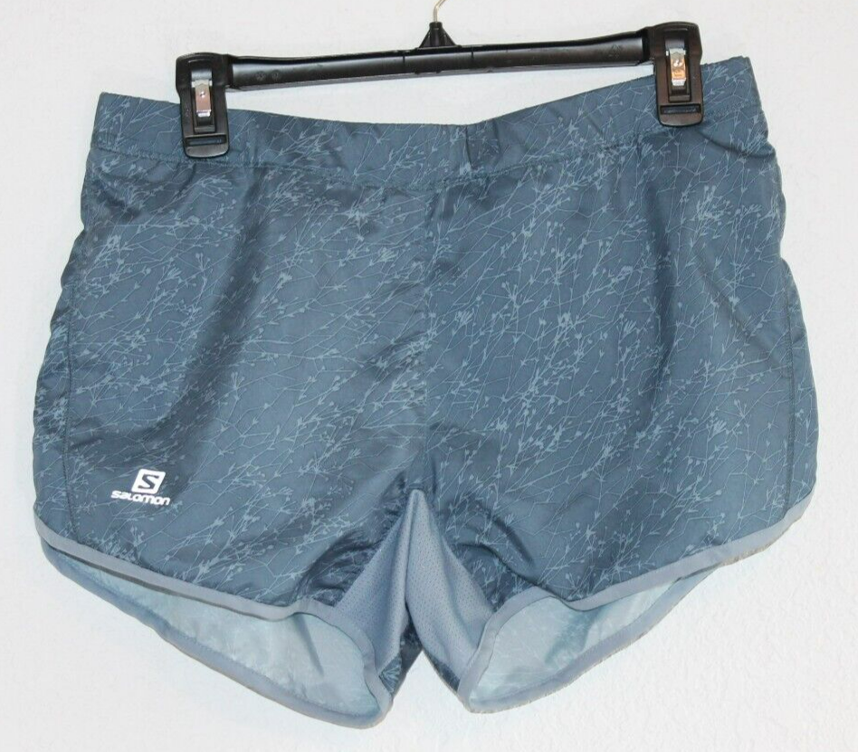 Salomon pantaloncino donna blu taglia M elastico cravatta vita fodera rete pelle avanzata