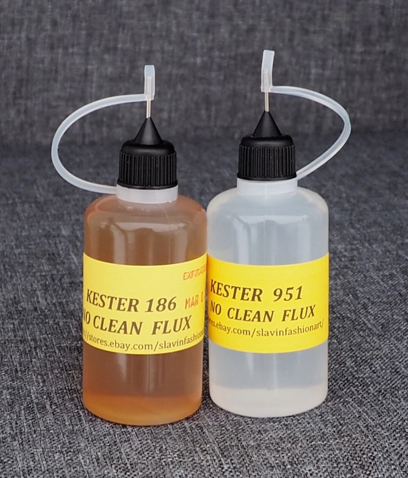 KESTER 951 + KESTER 186 COMBO Soldering Solder Liquid Flux NO CLEAN FLUX