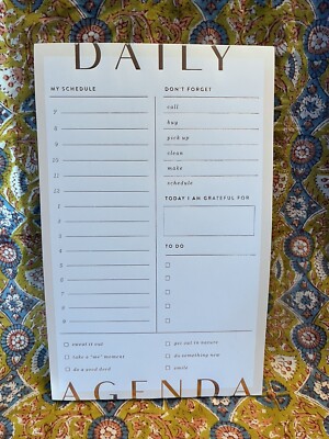 Daily Agenda Paper Pad! | eBay
