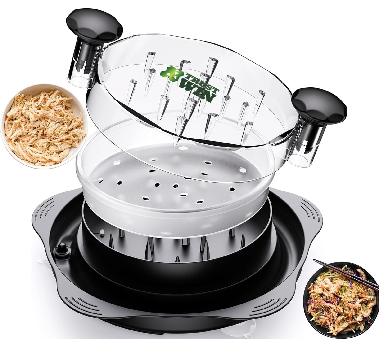 Chicken Shredder Tool with Strong Suction Cups and Anti-Slip Grip for Easy Meat Pulling