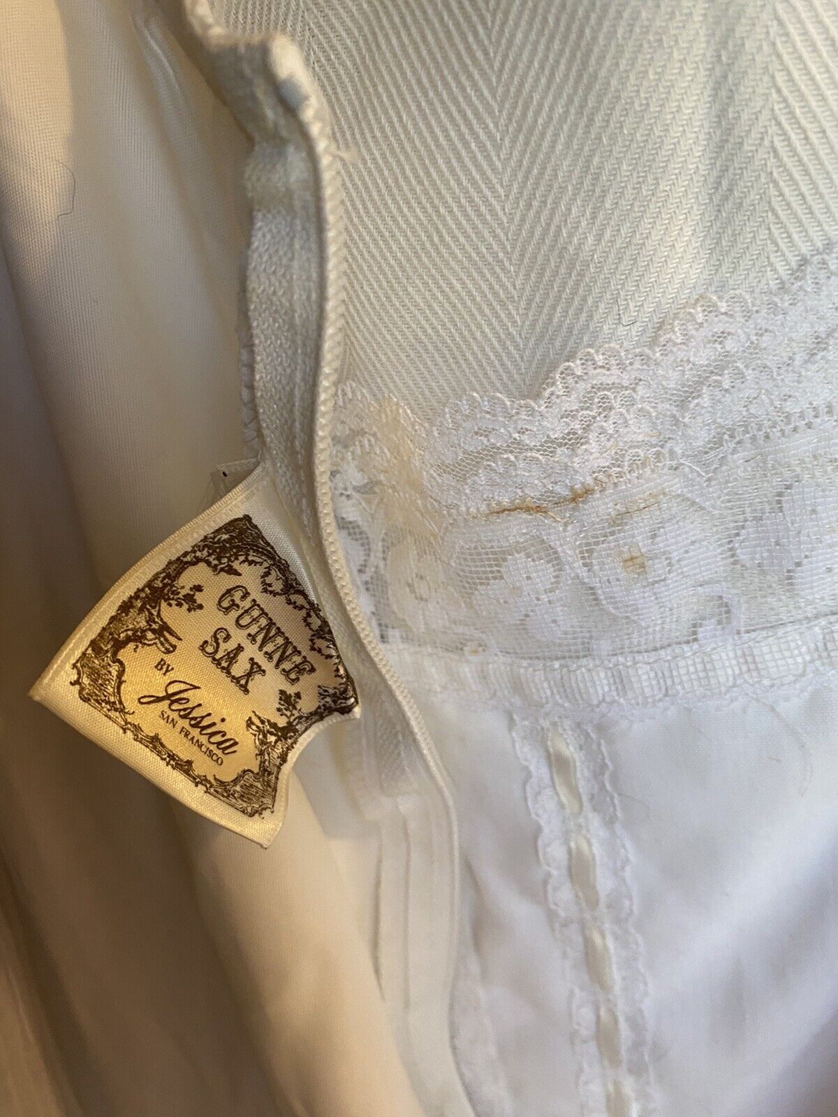 gunne sax dress white vintage long sleeve Never W… - image 15