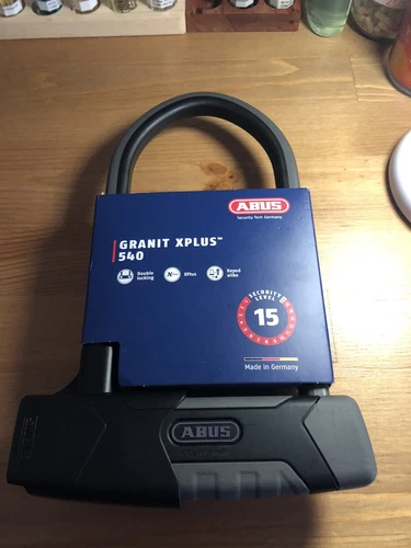 ABUS GRANIT XPlus 540 Hochsicherheits-D-Schloss Fahrrad nagelneu mit Rahmenhalterung A+