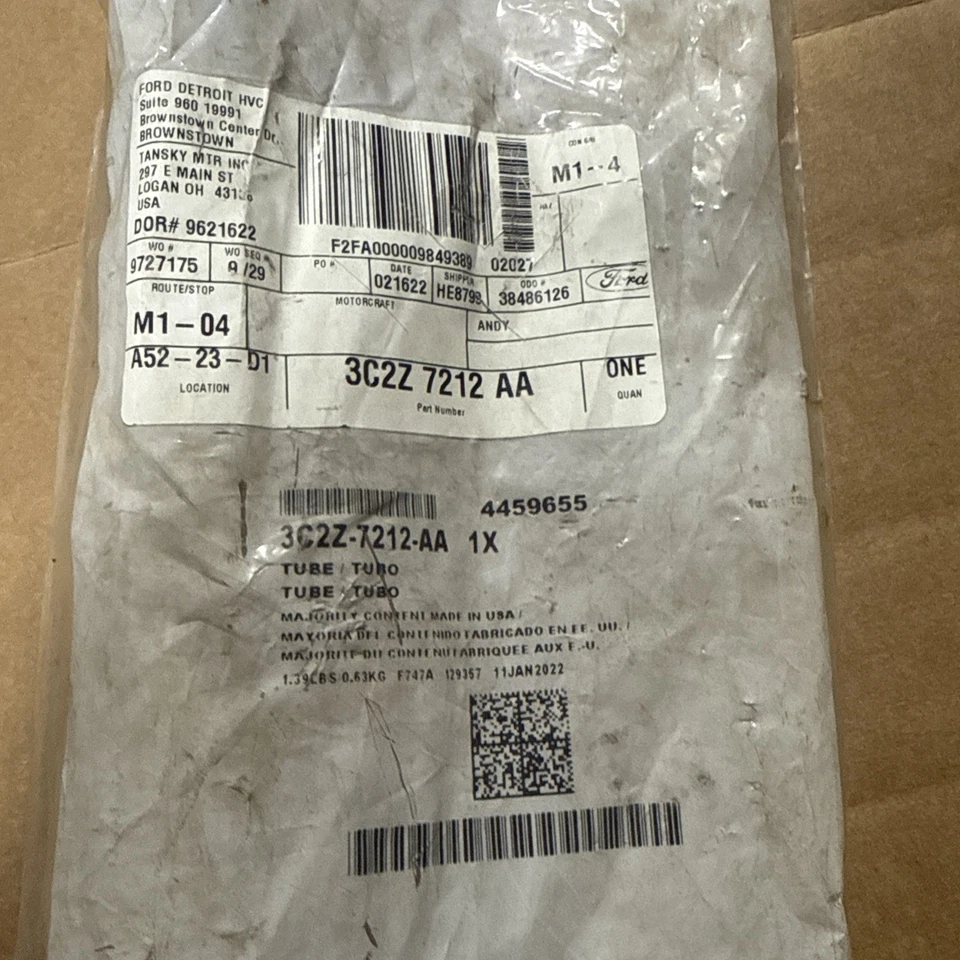 Tubo de cambio de transmisión todas las furgonetas/vagones regulares/ext Y corte 3C2Z-7212-AA Foto 4 de 4