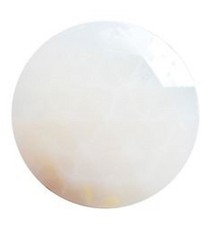 25mm 1 inch Round White Opal Faceted Glass Jewel Flat Back