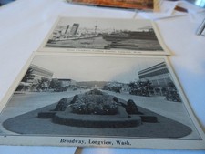 VTG 1920S TWO POSTCARDS LONGVIEW WASHINGTON FREIGHTERS LOADING LUMBER VTG 1920S TWO POSTCARDS LONGVIEW WASHINGTON FREIGHTERS LOADING LUMBER