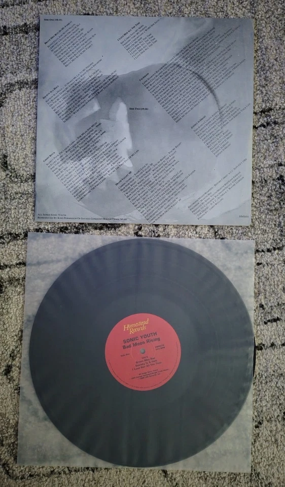 Sonic Youth - 'Bad Moon Rising' LP VINYL (1985) First Pressing- US Red Labels NM - Image 4 of 4