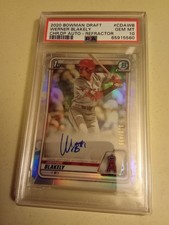 2020 Bowman Chrome Werner Blakely #319/499 AUTOGRAPH REF. #CDA-WB Graded PSA 10