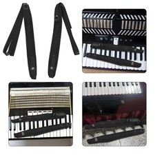 Universal Nylon Accordion Bass Support Straps Black Adjustable Harness