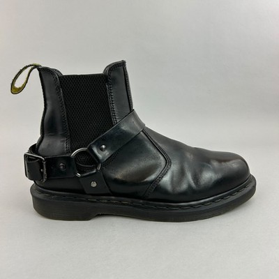Dr Martens Stiefel Gr. UK9 schwarz Leder Wincox Harness Schnalle Chelsea Biker Schuh