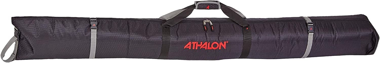 Одноместная лыжная сумка Athalon с подкладкой - Черная - 195 см