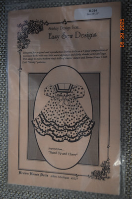 Brown House Dolls Pattern B-214 Shirley Doll Pattern Uncut