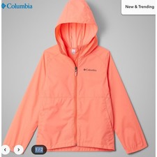 Columbia Girls Coral Switchback II Hooded Windbreaker Jacket Size M 10/12 RG2013