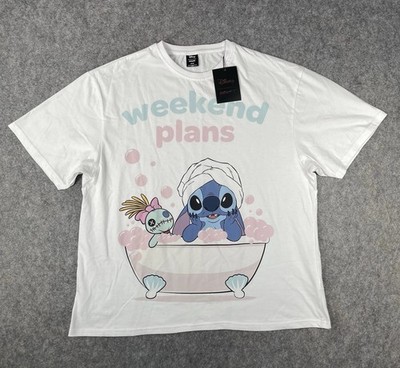 Cakeworthy Disney Stitch Scrump T-shirt Women's Medium Oversized Weekend Plans
