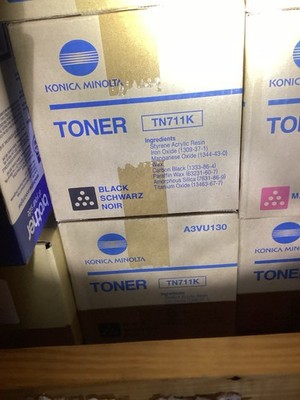 Konica Minolta TN711 CMYK Toner Cartridges Set Bizhub C654