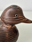Vtg Hand Carved Wooden Brown Bufflehead Duck Decoy Glass Eyes Artist Signed — photo 5