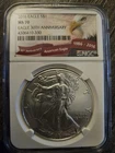 2016 $1 Silver American Eagle NGC MS70 - 30th Anniversary