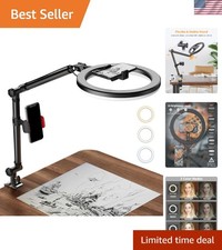 Ring Light with Stand and Phone Holder, USB 10" Ring Light for Desk, Overhead...