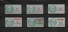 FISCAUX 6 DOUANES NEUFS COTE   280€
