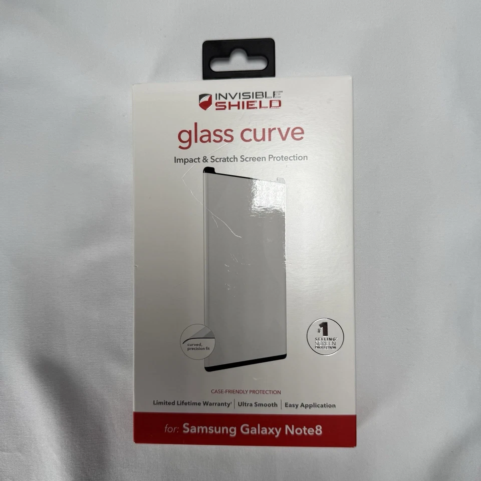 ZAGG Cristal Curva Protección Pantalla Impacto y Arañazos Samsung Galaxy Note 8 Nuevo Foto 2 de 4