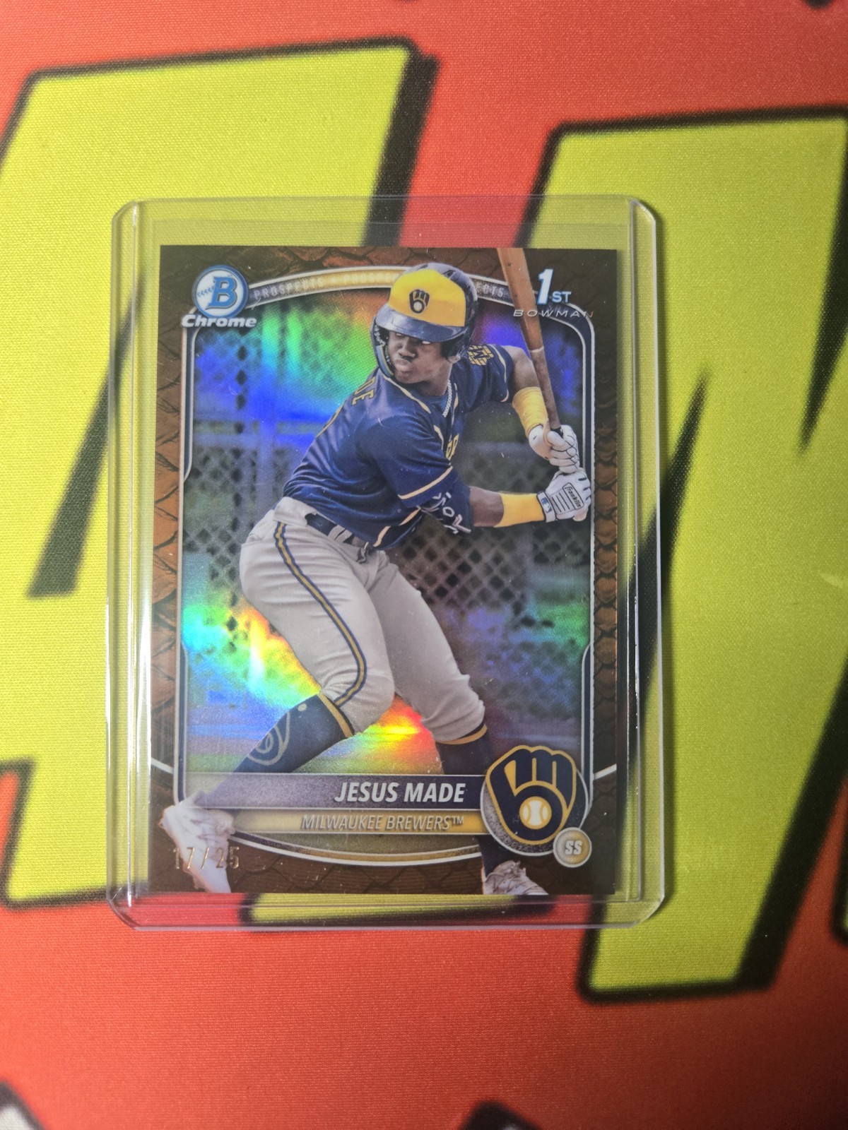 2025 Bowman Chrome Jesus Made 1st Reptilian Orange #/25